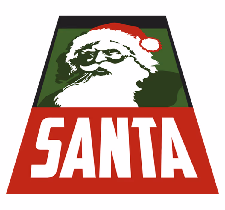 Alfombra vinílica navidad santa claus realista - TenVinilo