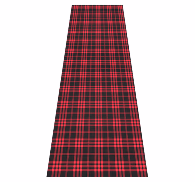 Alfombra vinílica navidad patrón tartán navideño - TenVinilo