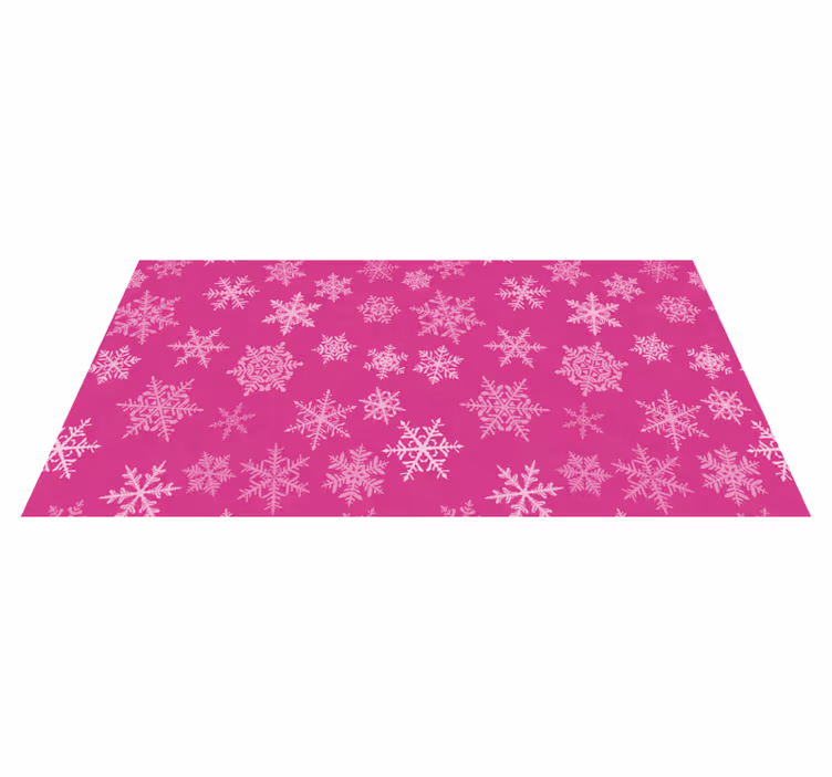 Alfombra vinílica navidad diseño de copos de nieve - TenVinilo