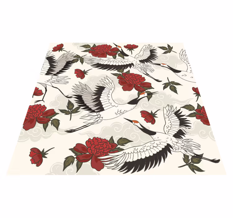 Alfombra vinílica flores tonos tierra relajantes - TenVinilo