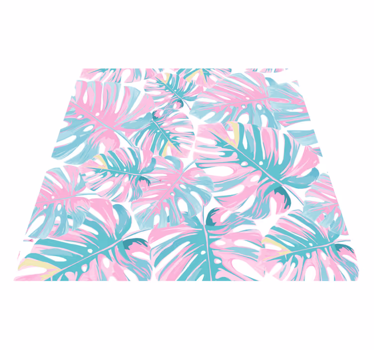 Alfombra vinílica flores deliciosa monstera - TenVinilo