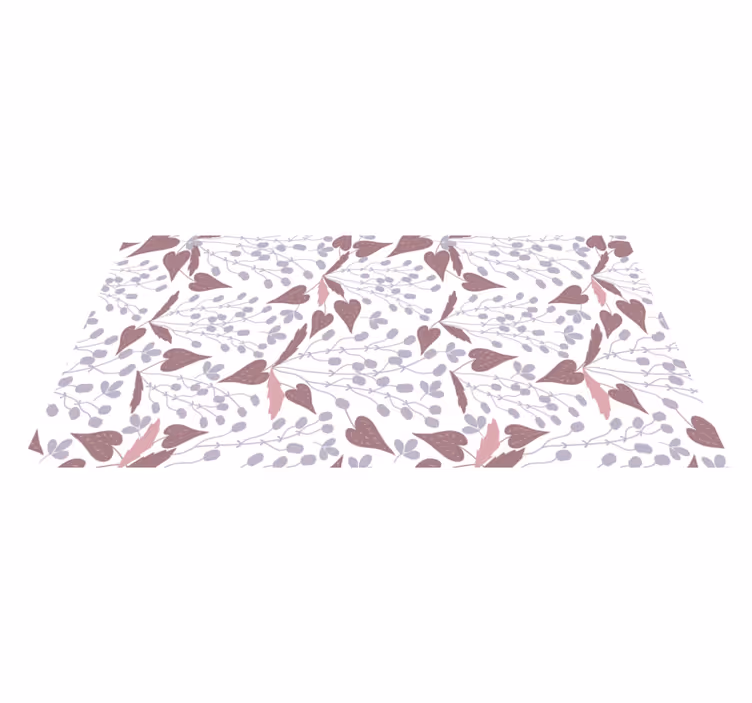 Alfombra vinílica flores patrón de flores vintage pastel - TenVinilo