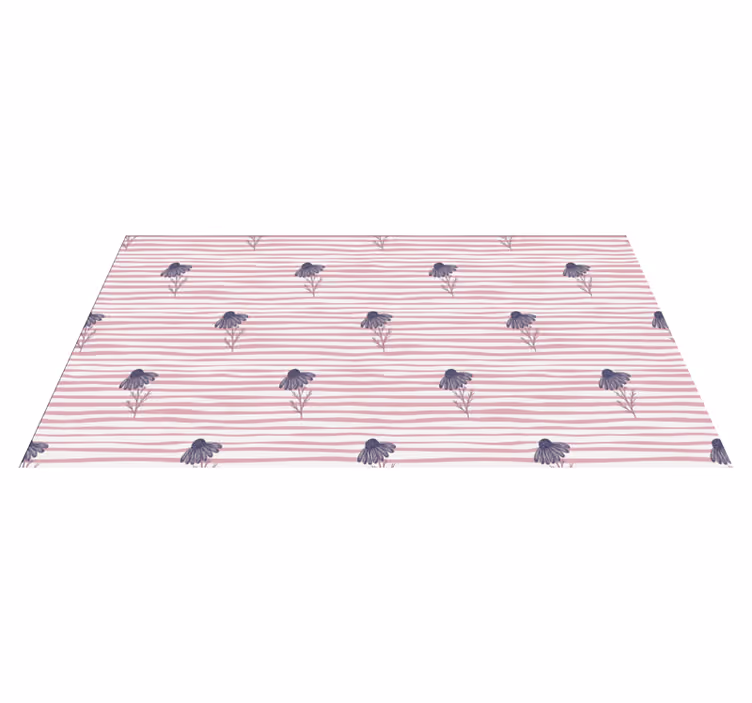 Alfombra vinílica flores margaritas moradas - TenVinilo