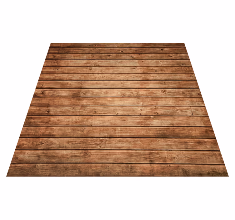 Alfombra vinílica comedor tablones de madera oscura - TenVinilo