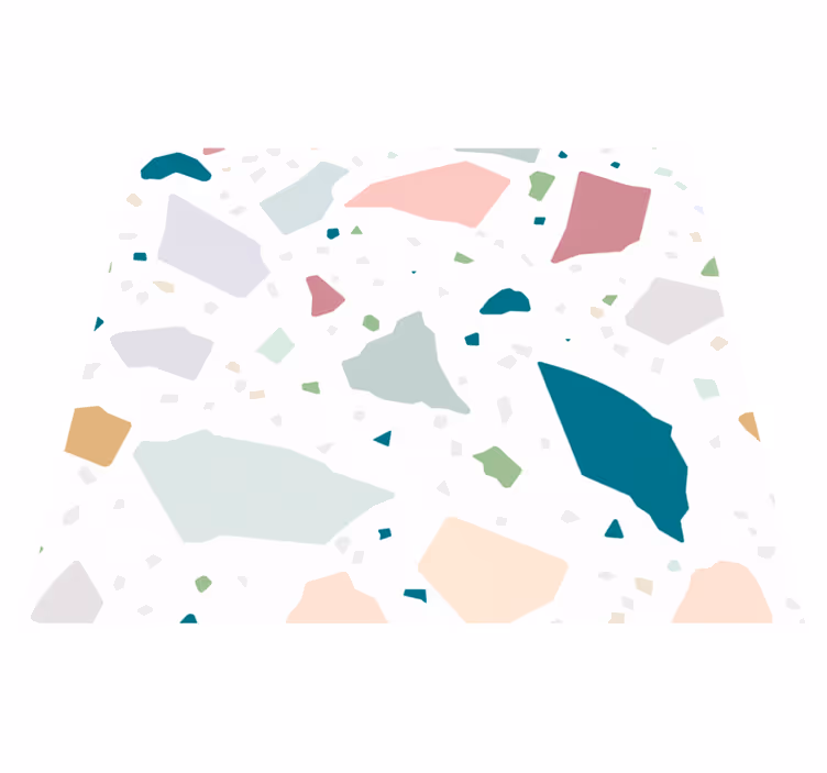 Alfombra de vinilo para cocina patrón terrazzo mediterráneo - TenVinilo