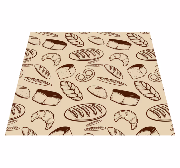 Alfombra de vinilo para cocina panadería sin costuras - TenVinilo