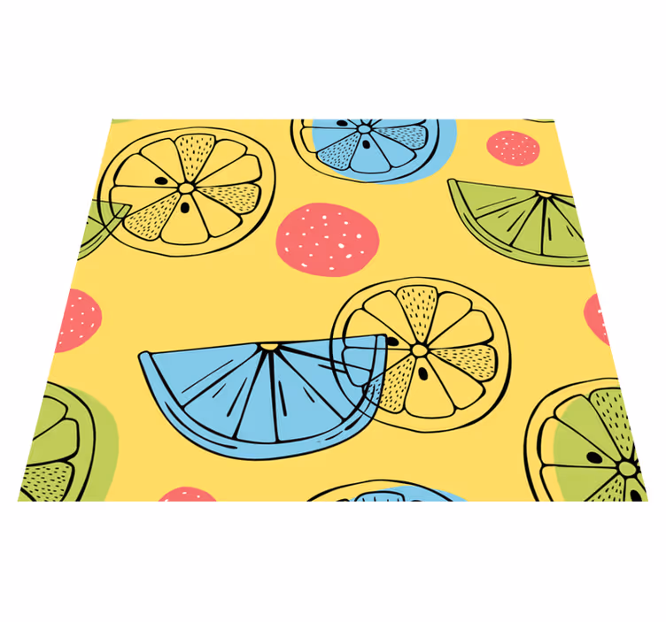 Alfombra de vinilo para cocina frutas cítricas - TenVinilo
