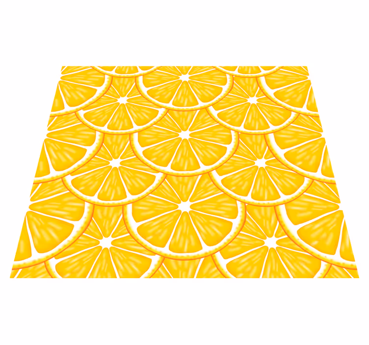 Alfombra de vinilo para cocina patrón naranja - TenVinilo