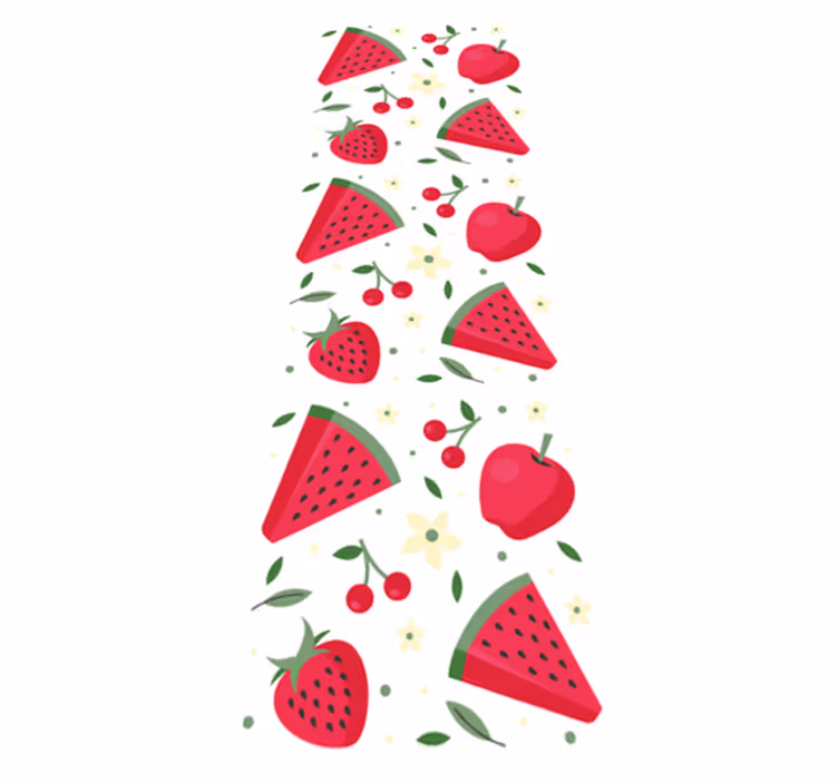 Alfombra de vinilo para cocina diseño de frutas variadas - TenVinilo