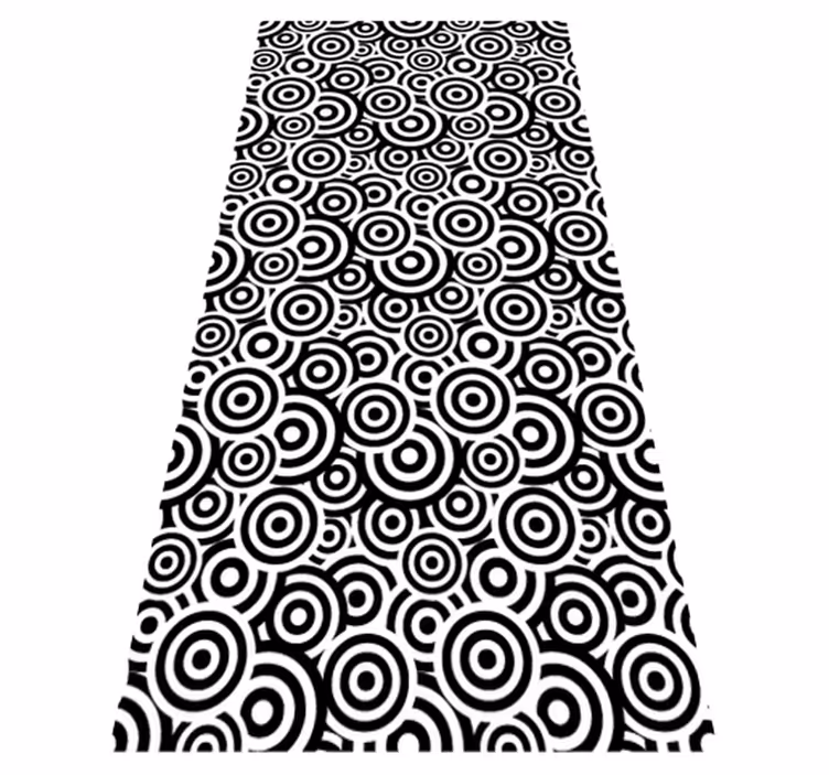 Alfombra vinílica baño de patrón circular - TenVinilo