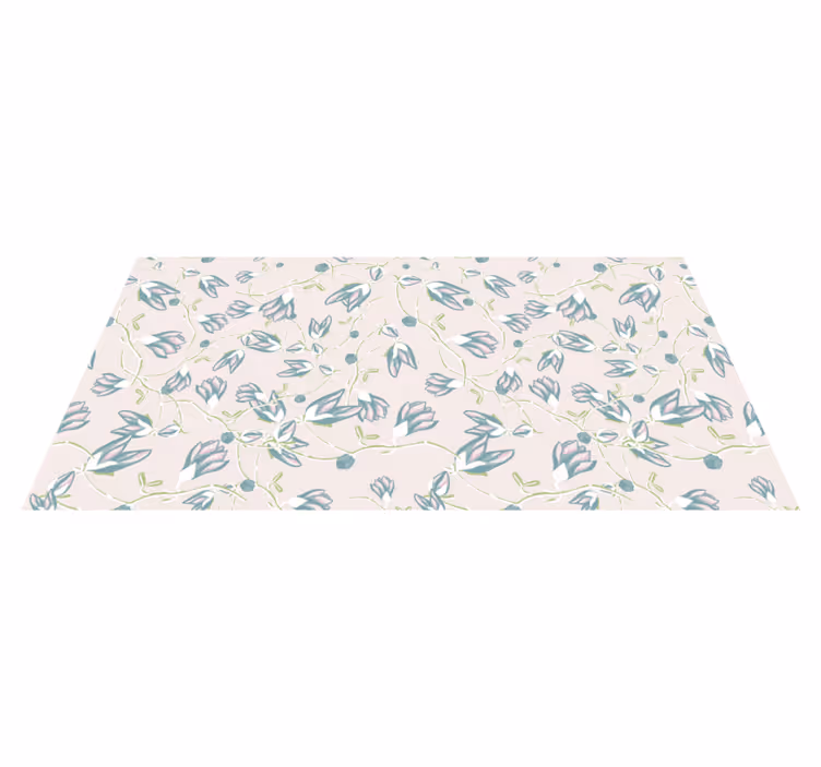 Alfombra vinílica flores estampado de hojas y flores - TenVinilo