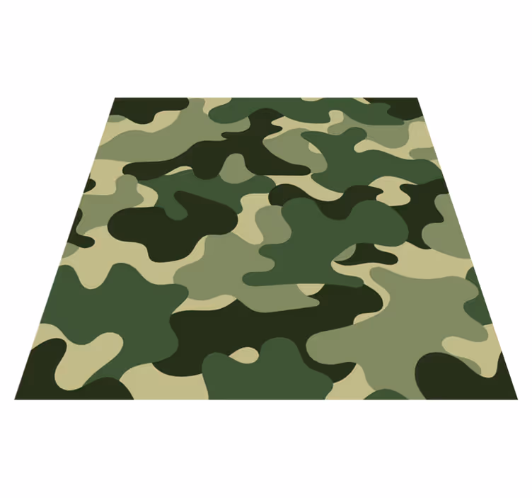 Alfombra vinílica flores estampado de camuflaje - TenVinilo