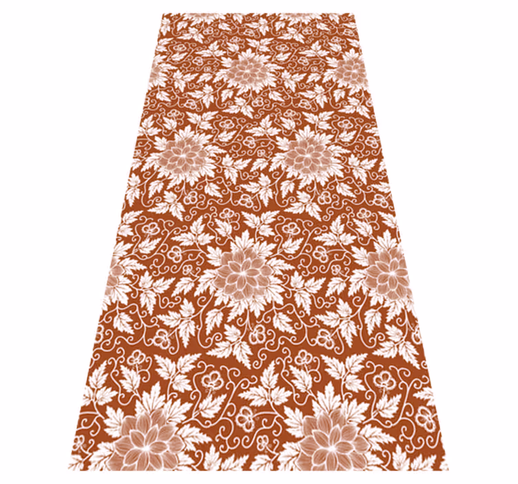 Alfombra vinílica flores composición botánica - TenVinilo