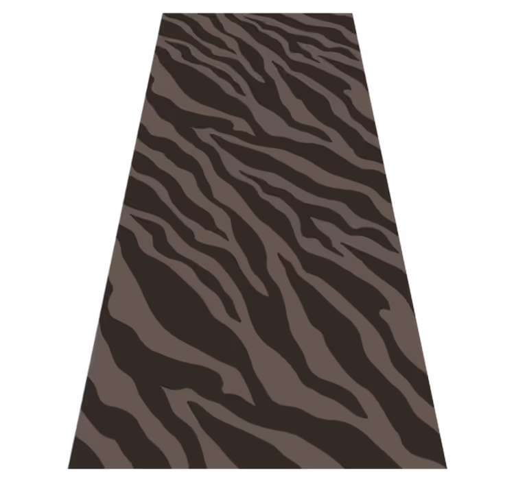 Alfombra vinílica animal print patrón cebra oscura - TenVinilo