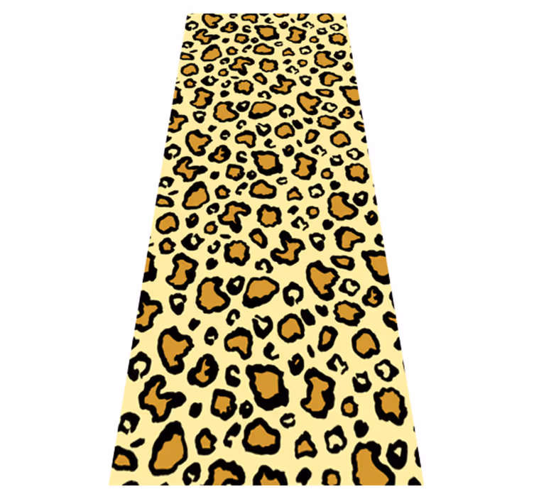 Alfombra vinílica animal print estampado clásico de leopardo - TenVinilo