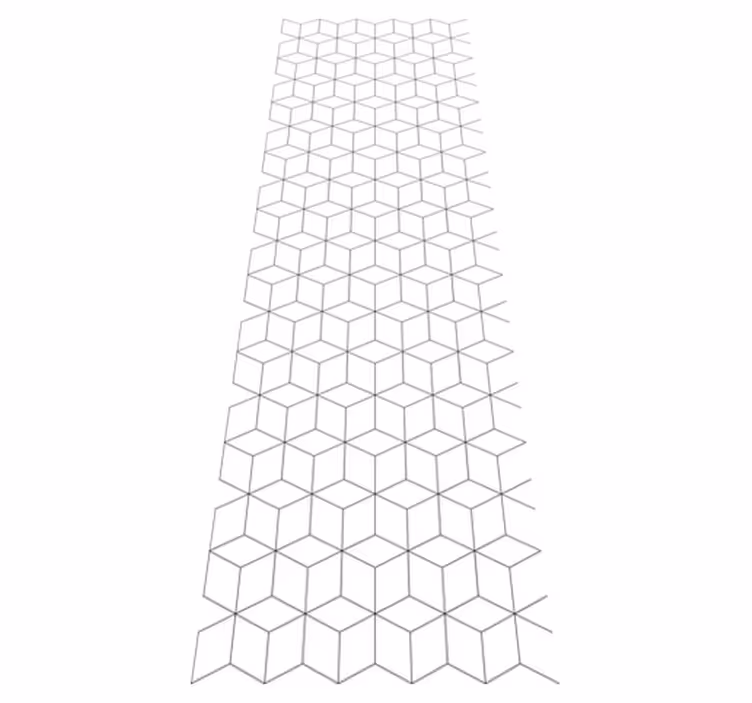 Alfombra vinílica geométrica cubos geométricos - TenVinilo