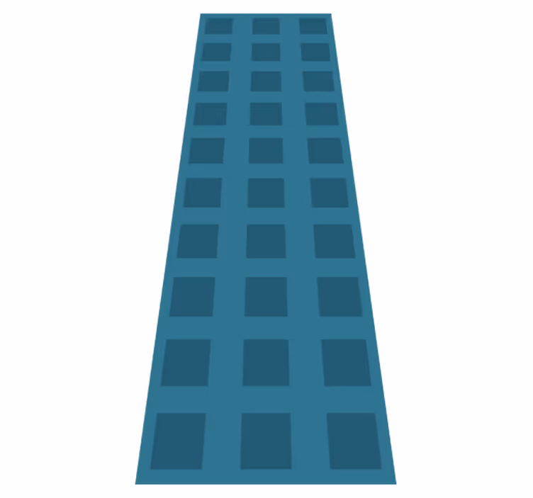 Alfombra vinílica geométrica patrón azul con cuadros - TenVinilo
