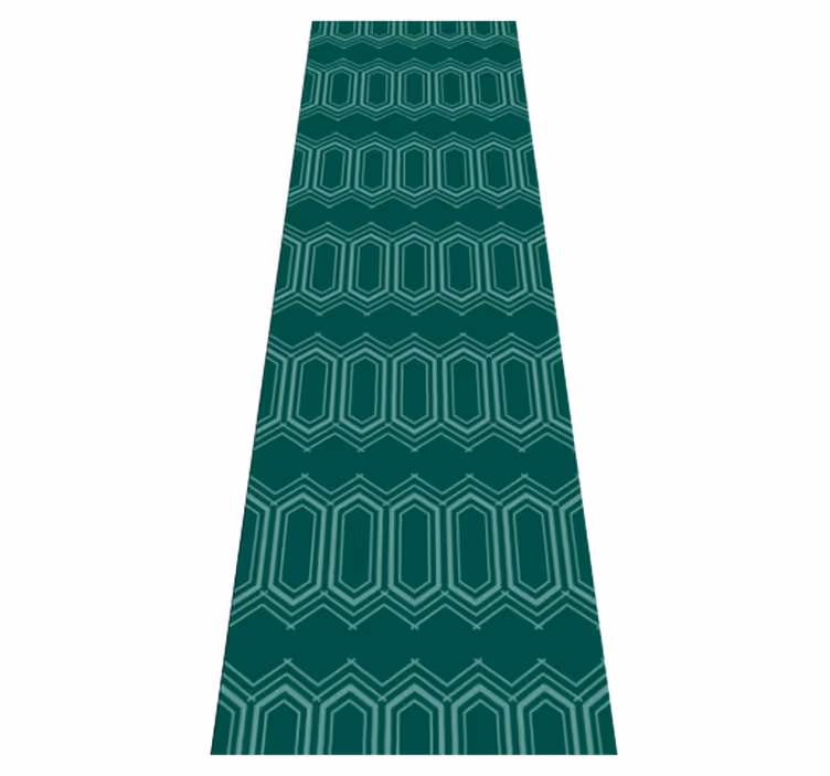 Alfombra vinílica geométrica patrón de círculos verdes - TenVinilo