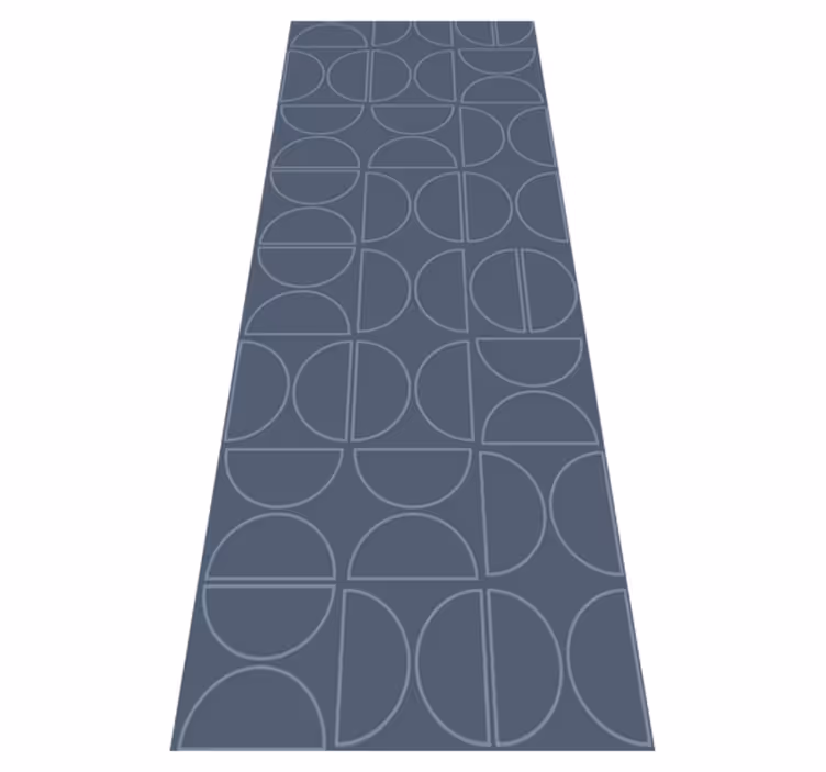 Alfombra vinílica geométrica curva de simetría rasch - TenVinilo
