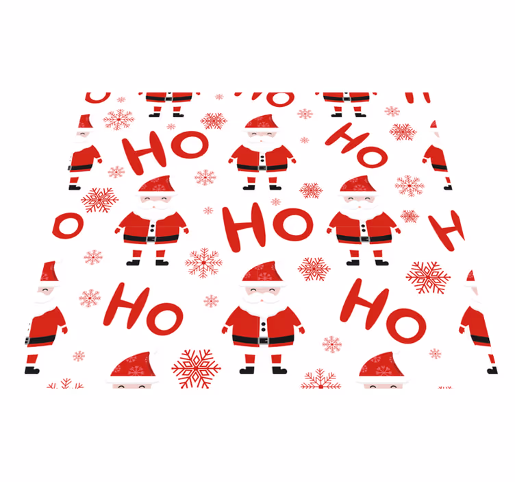 Alfombra vinílica navidad papá noel y hohoho - TenVinilo