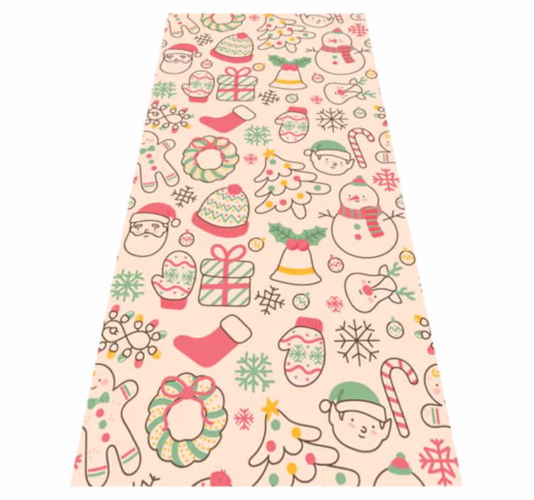 Alfombra vinílica navidad luces navideñas - TenVinilo