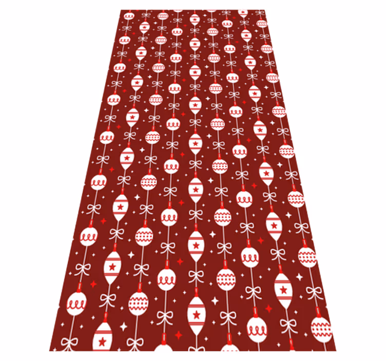 Alfombra vinílica navidad bolas de navidad - TenVinilo