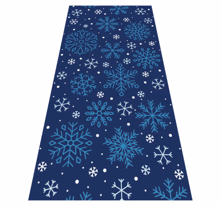 Alfombra vinílica navidad copos de nieve - TenVinilo