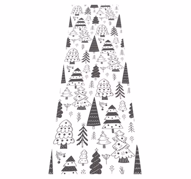 Alfombra vinílica navidad patrón de árbol de navidad - TenVinilo
