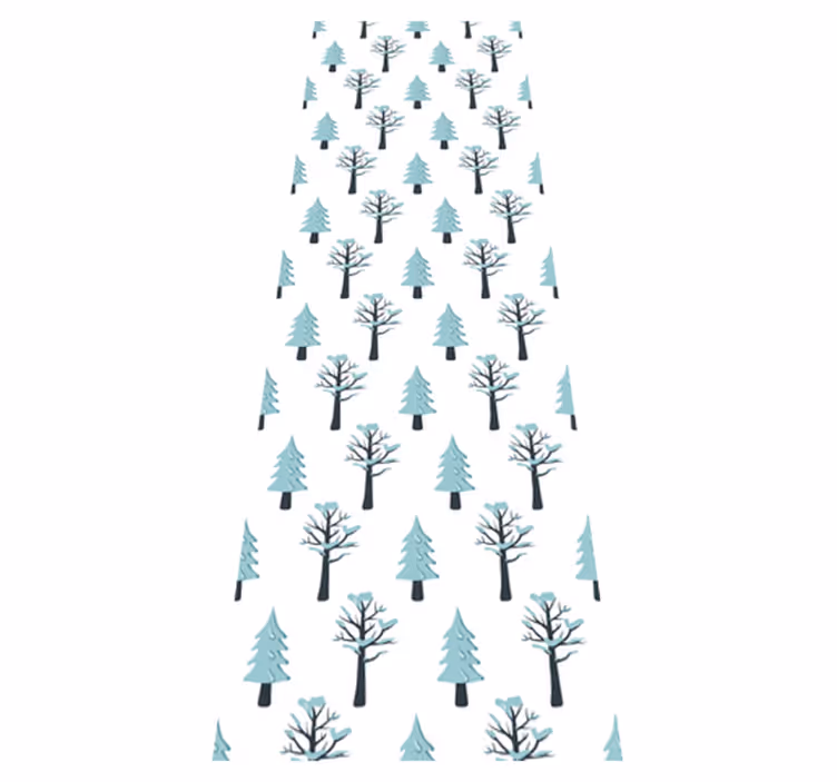 Alfombra vinílica navidad diseño árbol en la nieve - TenVinilo