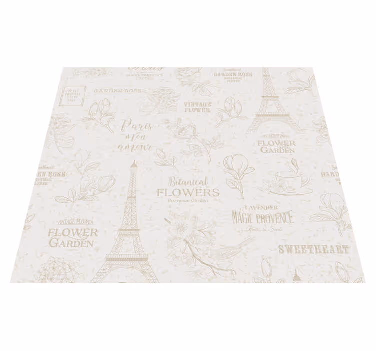 Alfombra vinílica dormitorio estilo parís - TenVinilo