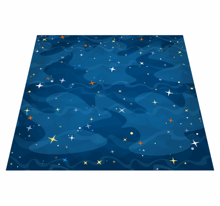 Alfombra vinílica dormitorio camuflaje estelar - TenVinilo