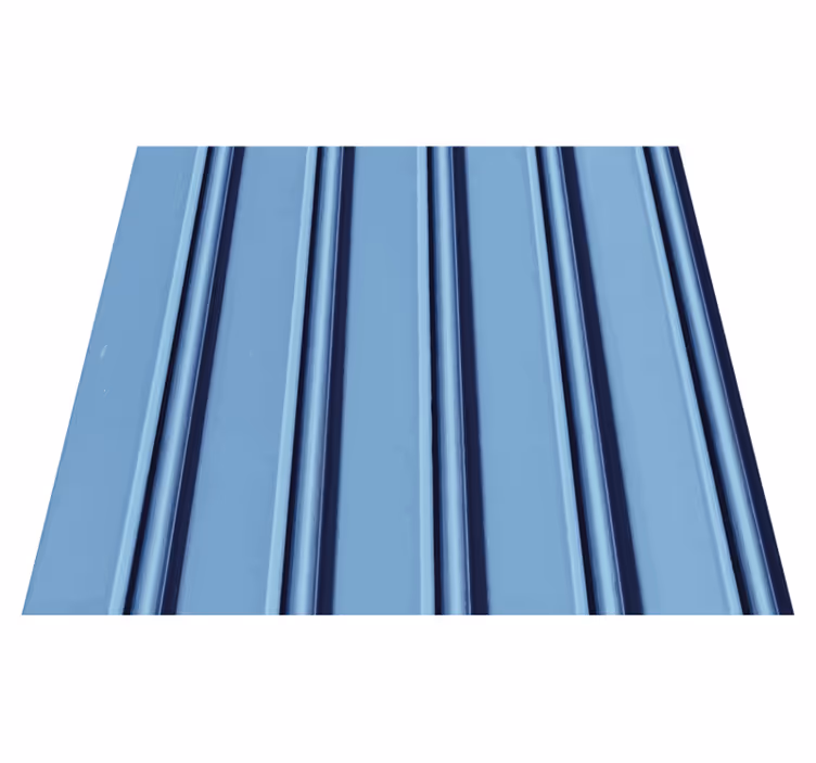 Alfombra vinílica dormitorio rayas azul claro verticales - TenVinilo