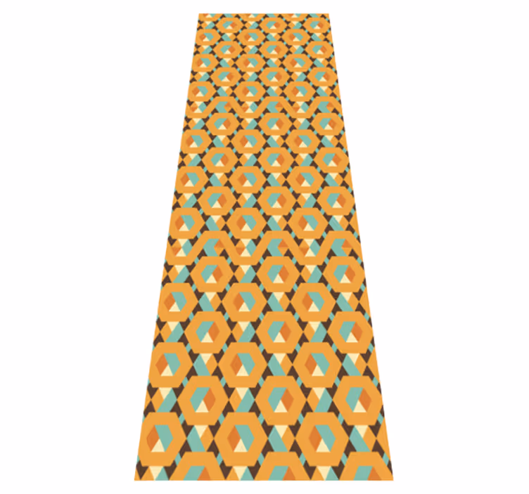 Alfombra vinílica dormitorio formas geométricas suaves - TenVinilo