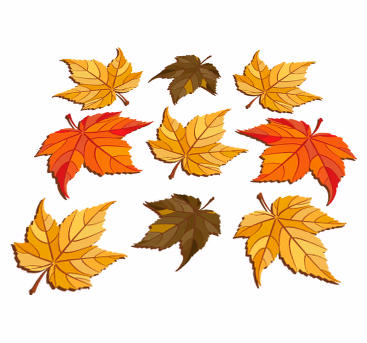 Alfombra vinílica naturaleza hojas de otoño - TenVinilo