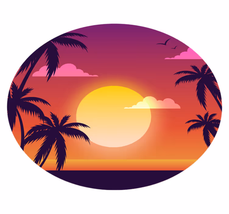 Alfombra vinílica naturaleza atardecer setentero - TenVinilo