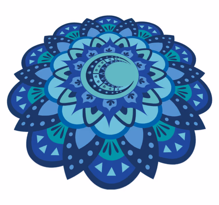 Alfombra vinílica naturaleza mandala botánico elaborado - TenVinilo