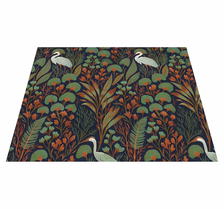 Alfombra vinílica dormitorio naturaleza asiática exótica - TenVinilo