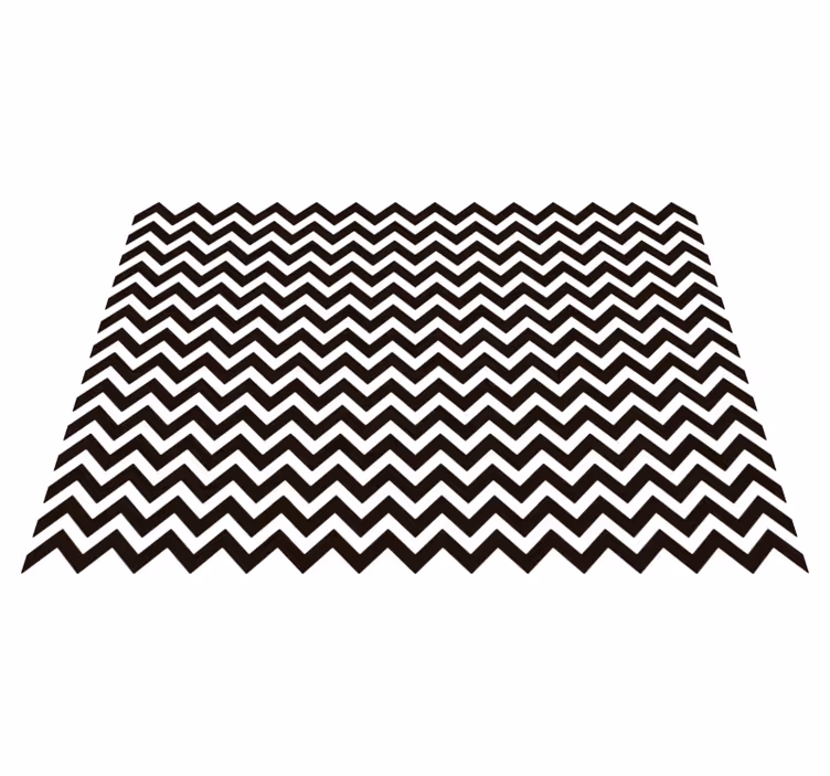 Alfombra vinílica geométrica patrón zigzag - TenVinilo