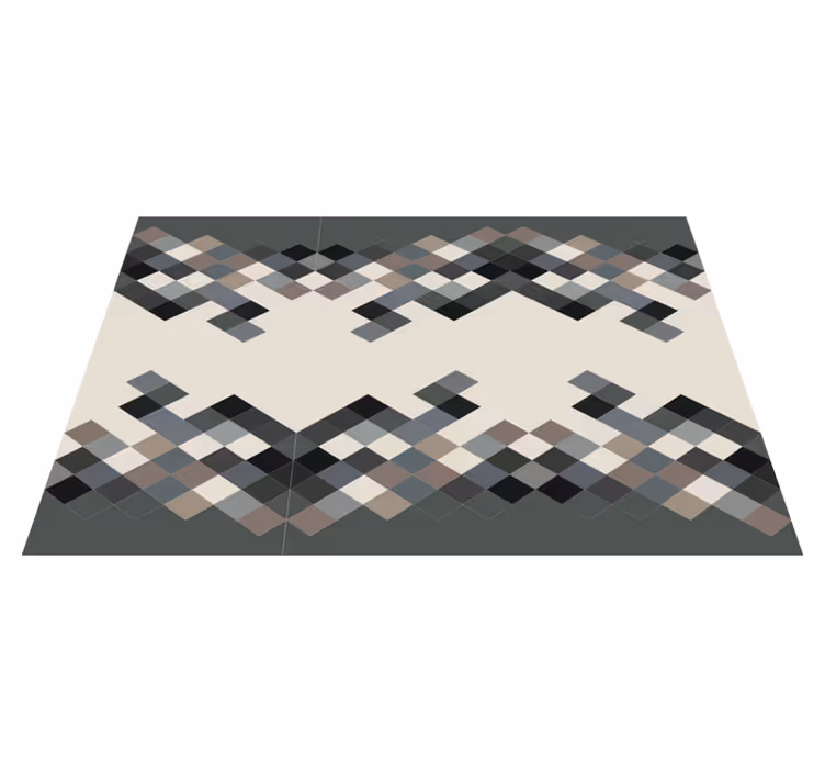 Alfombra vinílica geométrica tonos de colores - TenVinilo