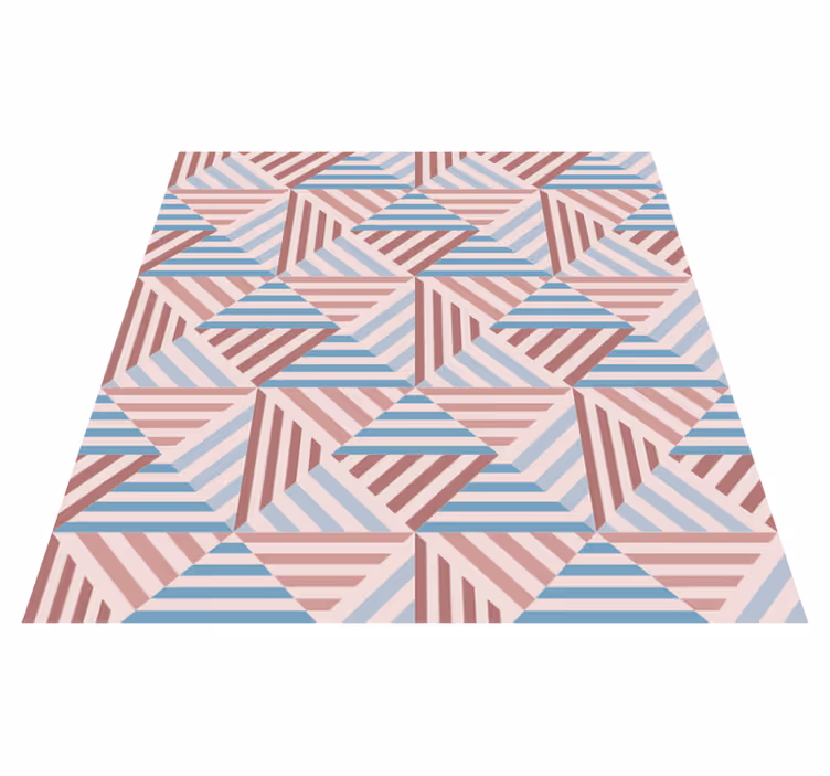 Alfombra vinílica geométrica triángulos abstractos - TenVinilo