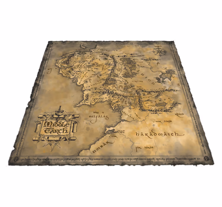 Alfombra vinílica mapamundi vinilo decorativo mapa medio - TenVinilo