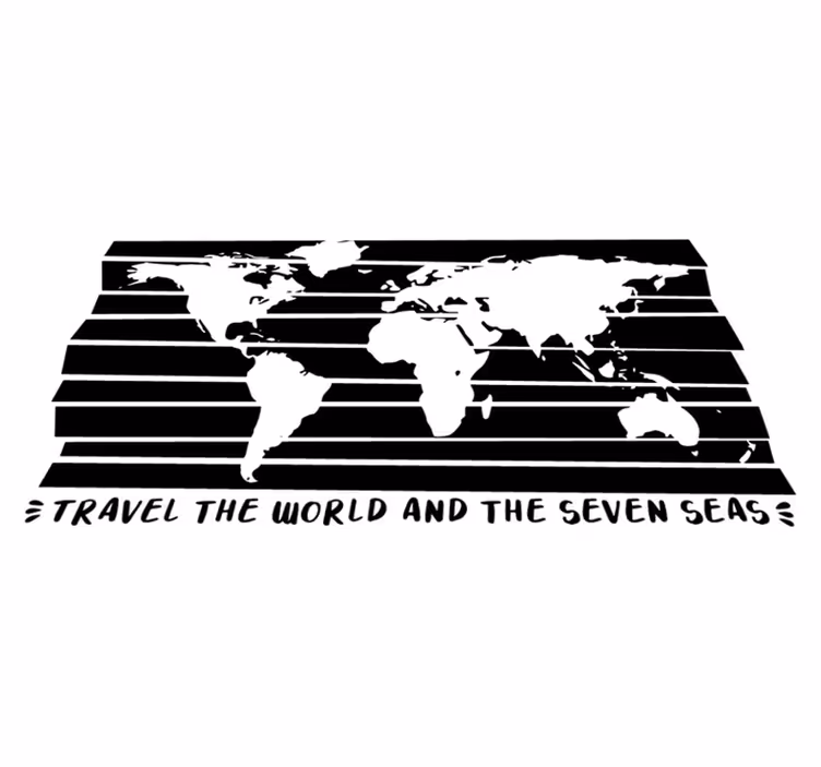 Alfombra vinílica mapamundi viaja por el mundo - TenVinilo