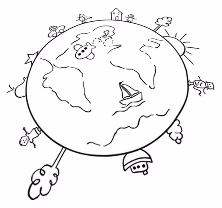 Alfombra vinílica infantil vinilo decorativo mapa viajes - TenVinilo