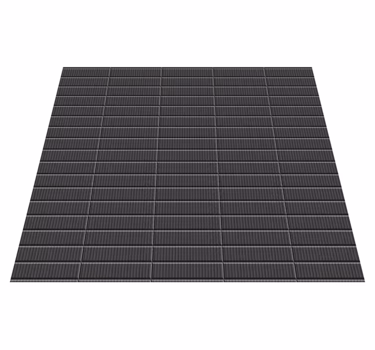 Alfombra vinílica baño azulejos negros 3d - TenVinilo