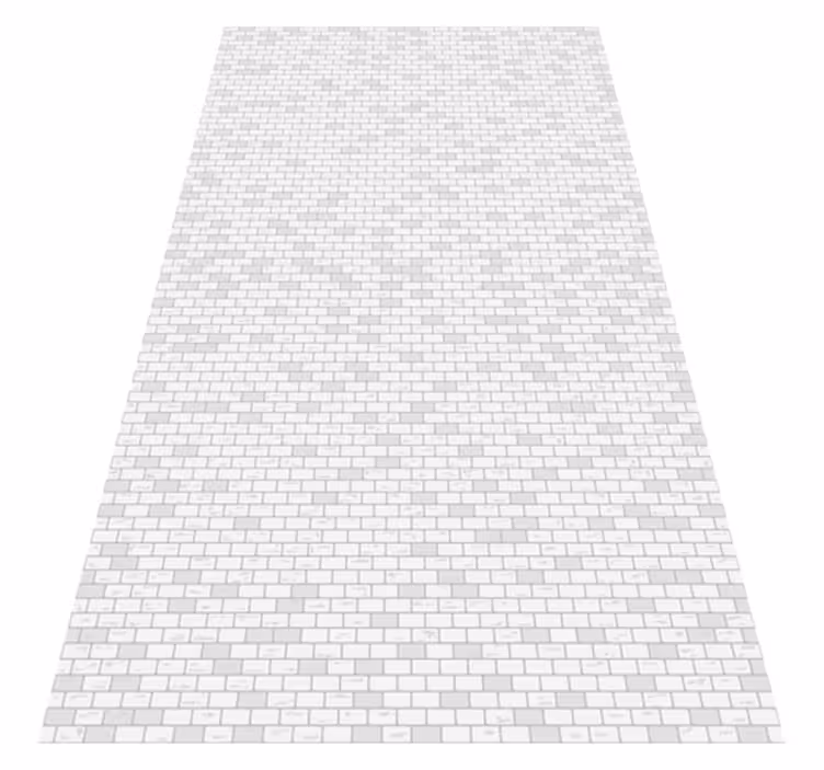 Alfombra vinílica baño patrón ladrillo elegante - TenVinilo