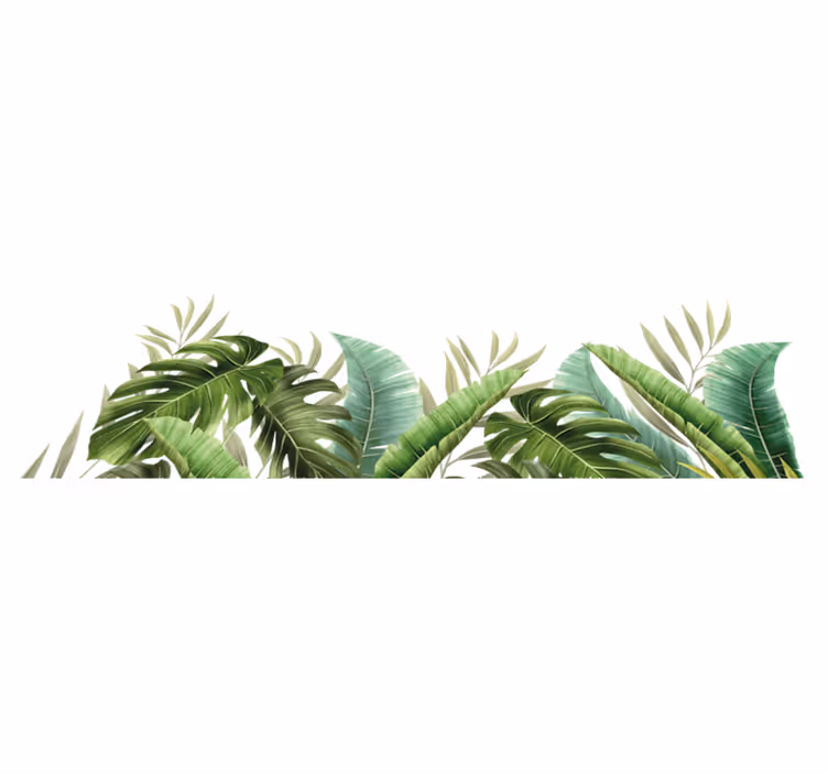 Alfombra vinílica baño plantas tropicales - TenVinilo