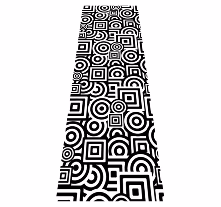 Alfombra vinílica baño con vinilo decorativo concéntrico - TenVinilo