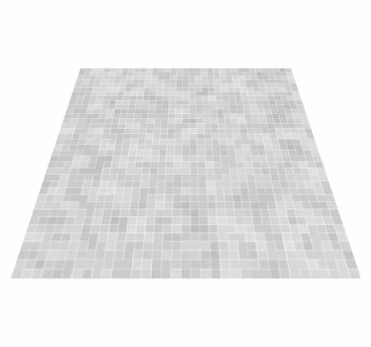 Alfombra vinílica baño mosaico de baldosas blanco gris - TenVinilo