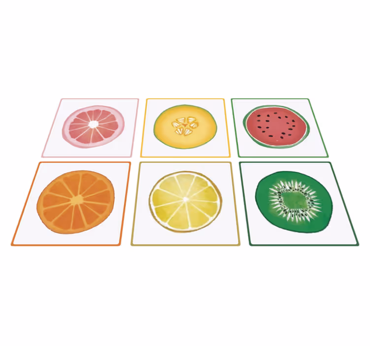Alfombra de vinilo para cocina frutas en rodajas - TenVinilo