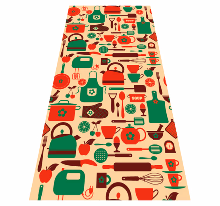 Alfombra de vinilo para cocina y mueble de cocina cubiertos - TenVinilo